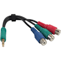 Miniatyrbilde 3 av 4: 3,5 mm hann til 3RCA hunnkabel - Videoadapter for AV, lyd og