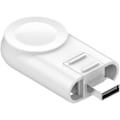 Miniatyrbillede 7 af 7: Justerbar iWatch-oplader kompatibel med Apple Watch-oplader til rejser, kontor, hjem, bil, roterende USB A-stik Hvid  Hvid  Hvid  Hvid