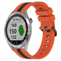 Miniatyrbillede 1 af 5: For Garmin Approach S40 20mm Vertikal To-farvet Silikonurrem OMJ Orange-Black