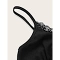 Miniatyrbilde 3 av 5: Kvinners Y2K blonder trim V-hals ermeløs Cami Crop Top Camisole