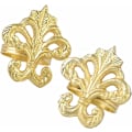 Miniatyrbillede 2 af 5: Servietringe, sæt med 12, Fleur-di-lis servietholder, servietringe i løs vægt til