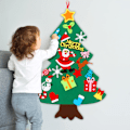 Miniatyrbillede 4 af 4: Filt Juletræ DIY Julepynt 2.6ft Julegaver Idéer Børnefest