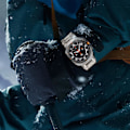 Miniatyrbillede 8 af 9: Kompatibel med Galaxy Watch Ultra Bands 47mm tilbehør til mænd og kvinder, silikone gummibånd til rustfrit stål metalforbindelse uden mellemrum