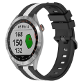 Miniatyrbild 1 av 5: För Garmin Approach S40 20mm Vertikal Tvåfärgad Silikonklockarmband OMJ Black-White