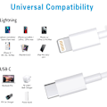 Miniatyrbilde 3 av 5: USB C til kabel 3-pakning 3Ft [Mfi-sertifisert] iPhone hurtig