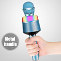 Miniatyrbillede 3 af 5: Mikrofon Bluetooth V5.0 Karaoke Mikrofon Genopladelig LED