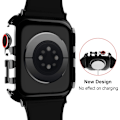 Pikkukuva 3 / 5: Yhteensopiva Apple Watch -kotelon 45 mm Series 9 / Series 8 / Series 7 45 mm kanssa, lehmänkuvioinen kotelo karkaistulla lasisella näytönsuojalla, kuplaton kova kotelo