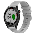 Miniatyrbild 1 av 5: För Garmin Approach S40 20mm Wavy Dot Pattern Solid Color Silikonklockarmband IMF Grey