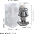 Miniatyrbillede 2 af 5: 3D Kranie Lys Form Kolonne Silikoneform