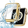 Pikkukuva 3 / 4: TPU Kevyt 42mm Iwatch Kotelo Ympärivuotinen Suojakalvo Yhteensopiva Apple Watch Series 3 Series 2 Series 1 kanssa, Hopea Kotelo & Kulta Kotelo