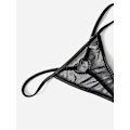 Miniatyrbillede 3 af 5: Slangeprint Hjertering Trosa Strappy Underkläder för kvinnor