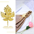 Miniatyrbilde 2 av 5: Perlebesatte serviettringholdere sett for feriebryllup jul Thanksgiving,