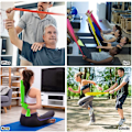 Miniatyrbild 3 av 5: Motståndsband Elastiska träningsband 3-pack Fysioterapi
