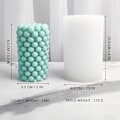 Miniatyrbilde 2 av 5: Cylinder Silikon Ljus Molds Pillar Cube Bubble Geometrisk