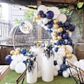 Miniatyrbillede 4 af 5: Mørkeblå balloner, 50 stk. latex partyballoner Marineblå heliumballoner