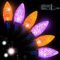 Miniatyrbillede 1 af 7: Halloween-lys, 32,8 fod 50 LED C9 Halloween-farveskiftende lys med timingfunktion Vandtæt og tilslutteligt stik til hjem, fest, have