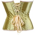 Miniatyrbilde 3 av 4: Kvinners Bustier Korsett Topp Sexy Lingeri Sett Svart Sateng Midje Cincher