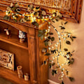 Miniatyrbillede 1 af 5: Dekorative Girlande Lys 6FT 96 LED Fe Lys, Oplyst Eucalyptus Gren