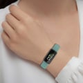 Miniatyrbillede 4 af 5: For Fitbit Inspire 3 Solid Color Silicone Watch Band UTQ Black