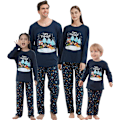 Miniatyrbild 1 av 5: Julfamilj matchande pyjamas röda semester pjs set bomull nattkläder