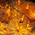 Miniatyrbillede 2 af 5: Græskarlyskæde 20ft 30 LED Halloween Dekorative Lys Græskar Dekorative Lyssnor Lyssnor Vandtæt Halloween Lys 2 Tilstande til