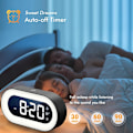 Miniatyrbillede 4 af 7: Vækkeur, Nattelys + Vækkeur, Stort Fedt Taldisplay, Justerbar Alarmvolumen, 12/24Hr, Snooze, Lille Skrivebord til Soveværelse Sort