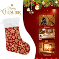 Miniatyrbild 7 av 7: Julklapp, personliga julklappsstrumpor 2-pack Jul Semester Snöflinga 45,7 cm Julstrumpor Hängande Ornament Eldstad för B