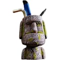 Miniatyrbilde 1 av 7: Ester Islnd Hed Sttue n Holder for Desk, Resin Moi Sttue ncil Pot Mkeup Brush Holder Desktop Orgnizer Home Office Desk Decortions