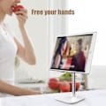 Miniatyrbild 3 av 5: Mobiltelefonhållare Justerbar för Skrivbord för alla Smartphones, iPhones 16; 16pro max Androids Tablets perfekt för Tonåringar Barn Vuxna; Ergonomisk Flexi