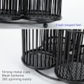 Miniatyrbillede 4 af 9: Blck ncil Holder Orgnizer ,30 Rotting n Holder for Desk Orgnizer ,Strong Metl 4 Cups Lrge Cpcity Desktop Sttionery Orgnizer for Black