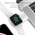 Miniatyrbillede 4 af 7: Justerbar iWatch-oplader kompatibel med Apple Watch-oplader til rejser, kontor, hjem, bil, roterende USB A-stik Hvid  Hvid  Hvid  Hvid