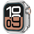 Miniatyrbillede 3 af 4: Robust metaletui i designerstil til Apple Watch Series 10 (2024) 46 mm, beskyttelse til ændring til Ultra 2/1, beskyttende metaletui-bumper til iWatch Series 1