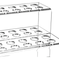 Miniatyrbillede 5 af 9: nholder Multi Bin rt Brush Orgnizer crylic n Holder Stnd ncils Mrkers Desk Stnd Nil Stuff Orgnizer Mkeup Orgnizer Box Cler Transparency 24x10cm