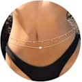 Miniatyrbild 1 av 5: 18K guldpläterade midjekedjor Body Chain för kvinnor