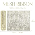 Miniatyrbilde 2 av 5: Gull Mesh Ribbon Gull Deco Mesh Ribbon 10 Tommer Bred Gull Mesh Ribbon for