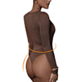 Miniatyrbilde 2 av 5: Kvinners langarmede bodyer. V-hals topper jumpsuit. Slim fit casual basic