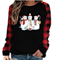 Miniatyrbild 1 av 5: Jultröjor för kvinnor 2023 Höstmode Raglan Långärmad Pullover