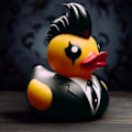 Miniatyrbillede 4 af 7: Gummiænder, Goth𝐒𝐚𝐭𝐚𝐧𝐢𝐜Duck, Gothic𝐂𝐲𝐛𝐞𝐫𝐩𝐮𝐧𝐤 Ænder, Gothic 𝐒𝐚𝐭𝐚𝐧 And Resin Statue, Nyhed Rock And Dekorationer G og Y