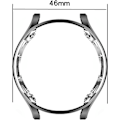 Miniatyrbillede 4 af 4: til Galaxy Watch4 Classic 46MM Transparent TPU Beskyttelsesetui - TPU Beskyttelsesetui Cover Shell til Galaxy Watch4 Classic 46MM(Sort) Sort 46MM