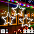 Miniatyrbilde 1 av 5: Julevindulys 3-pak batteridrevne LED-stjernelys 8 moduser timer