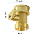 Miniatyrbilde 4 av 5: Hageslangekobling i messing med avstengningsventil (3/4 gjenger)
