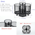 Miniatyrbillede 3 af 9: Blck ncil Holder Orgnizer ,30 Rotting n Holder for Desk Orgnizer ,Strong Metl 4 Cups Lrge Cpcity Desktop Sttionery Orgnizer for Black