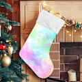 Miniatyrbillede 1 af 7: Jule-Strømpe, Personlige Jule-Strømper Sæt af 2 Lilla Tie Dye Regnbue Tryk 45,7 cm Jule-Strømper Hængende Ornament Pejs til B