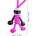 Miniatyrbillede 4 af 4: Motorcykel Minifigur Paraply Reb Nøglering
