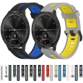 Miniatyrbillede 3 af 5: For Garminmove 3 20mm Vertikalt Mønster To-farvet Silikone Urrem XTD White-Black