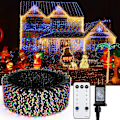 Miniatyrbilde 1 av 7: Julelys med fargeskift, 328FT 800 LED juletrærlys utendørs med 8 moduser og timer, RF fjernkontroll vanntett RGB RGB