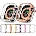 Miniatyrbilde 3 av 5: 7-pakke Bling-deksel Kompatibelt med Apple Watch Series 10 (2024) 42 mm 46 mm, Glitter Rhinestone Diamanter Beskyttelsesdeksel for iWatch Series 10 Smart W