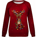 Miniatyrbillede 3 af 4: Langærmede skjorter til kvinder. Crewneck sweatshirts søde udendørs toppe casual