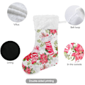Miniatyrbillede 2 af 7: Jule-Strømpe, Personlige Jule-Strømper 2-pakning Julehandsker Røde Blomster 45,7 cm Jule-Strømper Hængende Ornament Pejs til