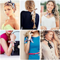 Miniatyrbillede 4 af 5: Satin Fashion Smal Håndtaske Håndtag Wrap - Sæt med 6 Blandede Designs til